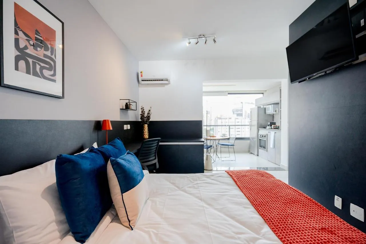 Studio Com Garagem, Academia E Piscina No Predio - Vila Olimpia Apartment Sao Paulo