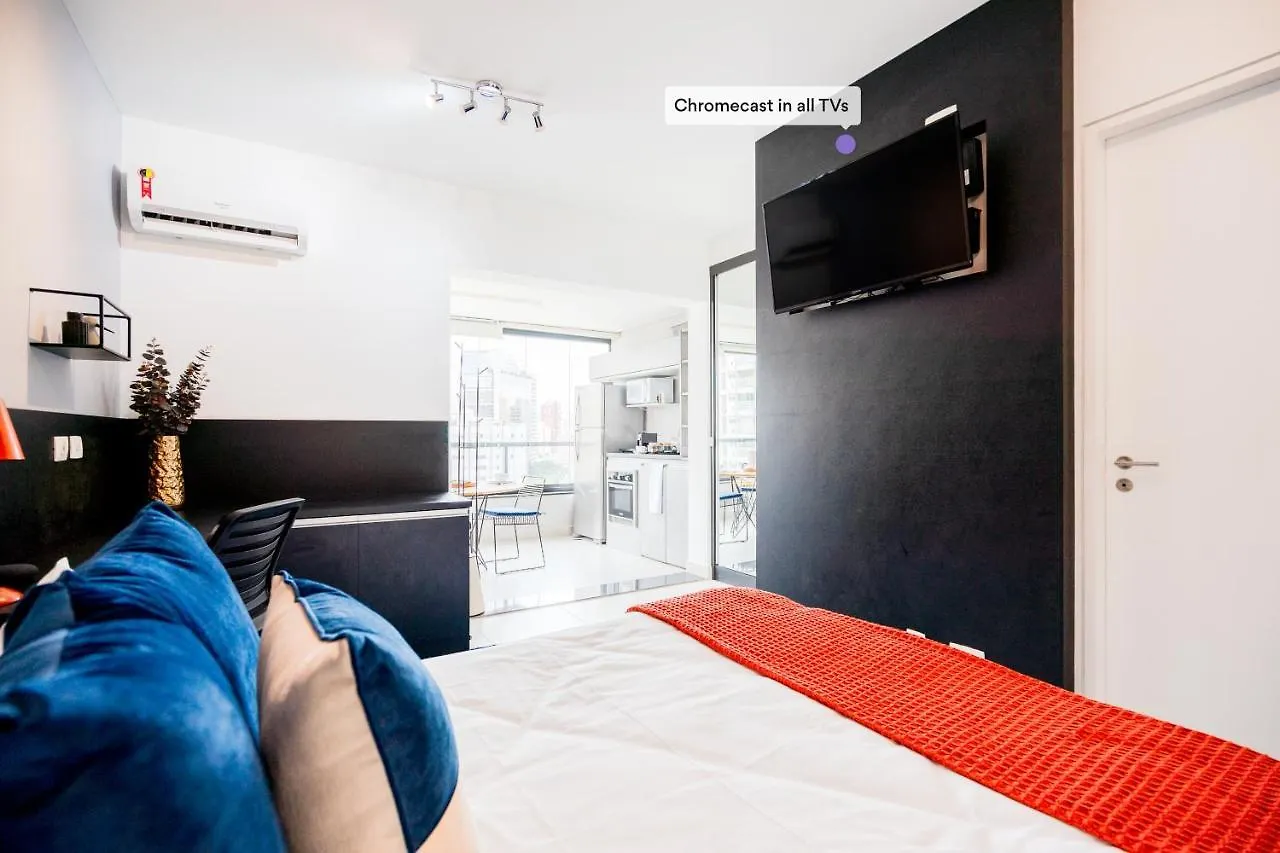 Studio com garagem, academia e piscina no prédio - Vila Olímpia Apartamento São Paulo